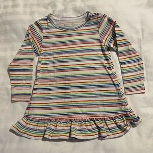 RARE! Pact Organic Kids Rainbow Dress With Picket, size 18-24mo, EUC